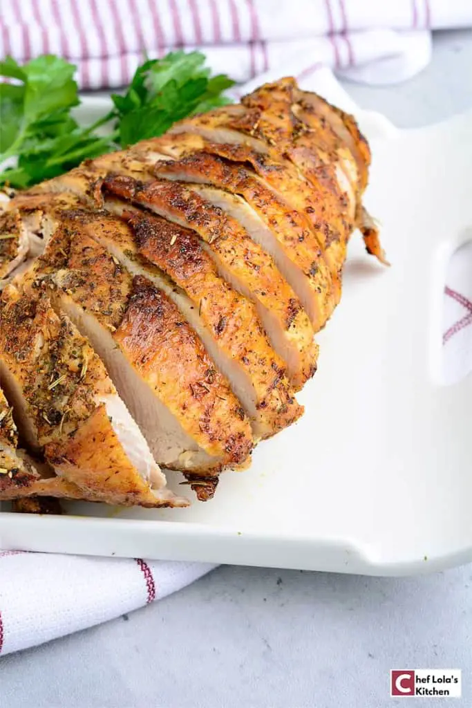 Pechuga de pavo de la freidora de aire caliente Pechuga de pavo de la freidora de aire caliente