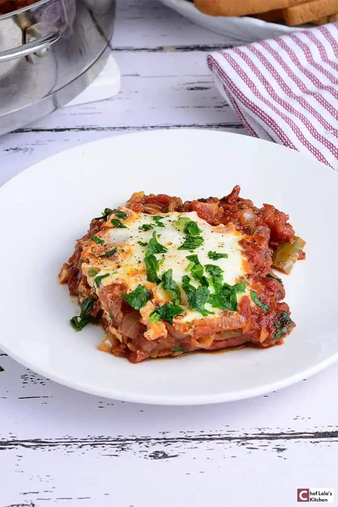 Receta saludable de Shakshuka Receta saludable de Shakshuka
