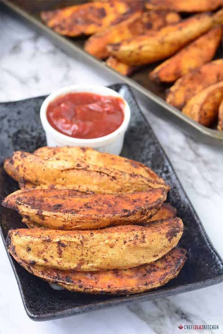 Gajos de patatas crujientes al horno