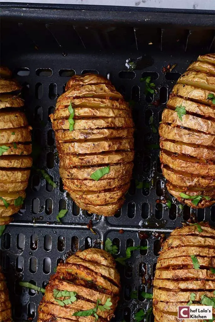 Patatas Hasselback perfectamente crujientes de la freidora de aire caliente Patatas Hasselback perfectamente crujientes de la freidora de aire caliente