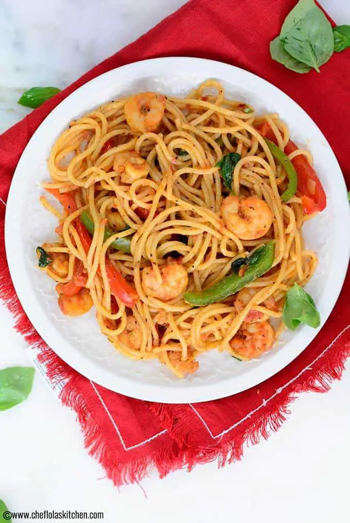 Receta de pasta y camarones cajún Receta de pasta y camarones cajún
