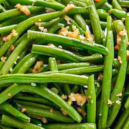 Judías verdes salteadas con ajo