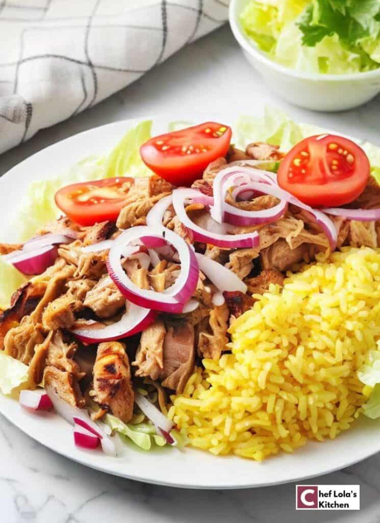Receta de Shawarma de pollo del Medio Oriente