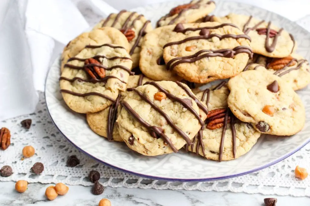 Receta de galletas con chispas de chocolate de tortuga, suaves, masticables y deliciosas