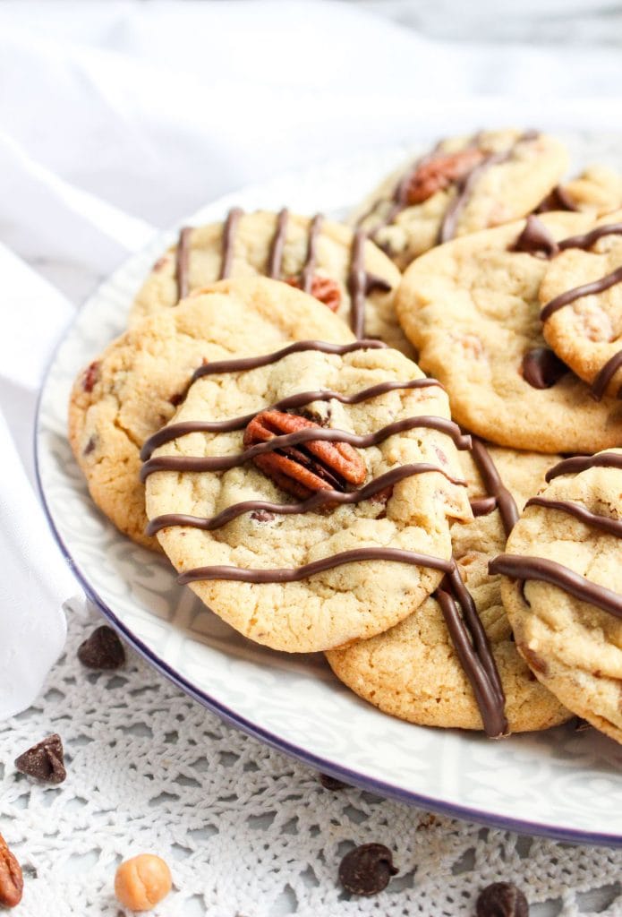 Receta de galletas con chispas de chocolate de tortuga, suaves, masticables y deliciosas