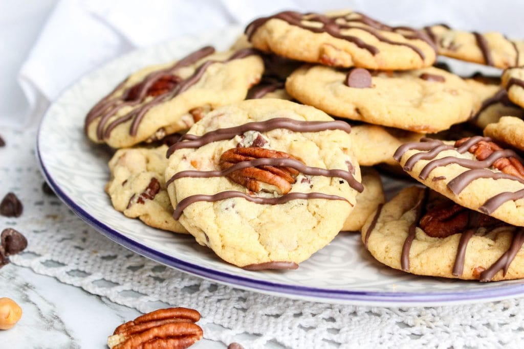 Receta de galletas con chispas de chocolate de tortuga, suaves, masticables y deliciosas