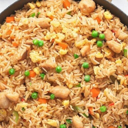 Arroz frito con pollo fácil en una olla Arroz frito con pollo fácil en una olla