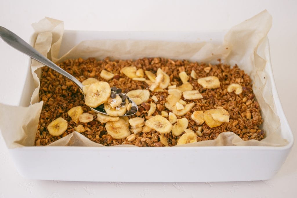 Deliciosa y nutritiva receta casera de granola de plátano
