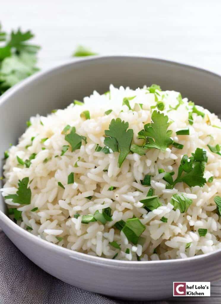 Receta de arroz con lima y cilantro estilo chipotle