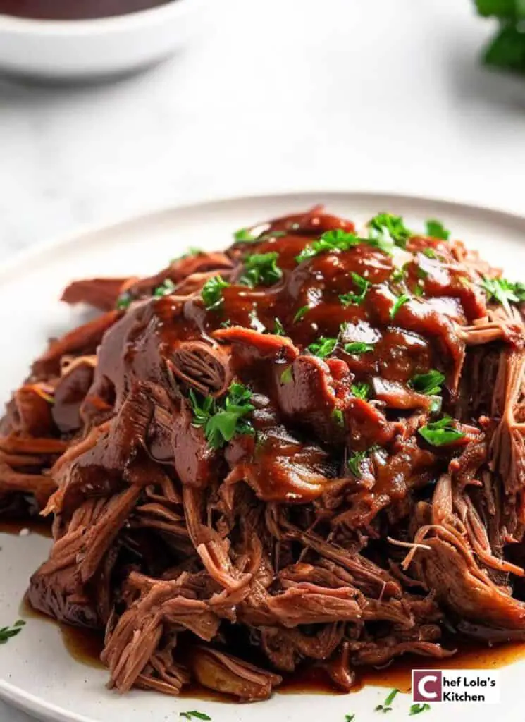 Receta de pechuga de res en olla de cocción lenta con salsa BBQ Receta de pechuga de res en olla de cocción lenta con salsa BBQ