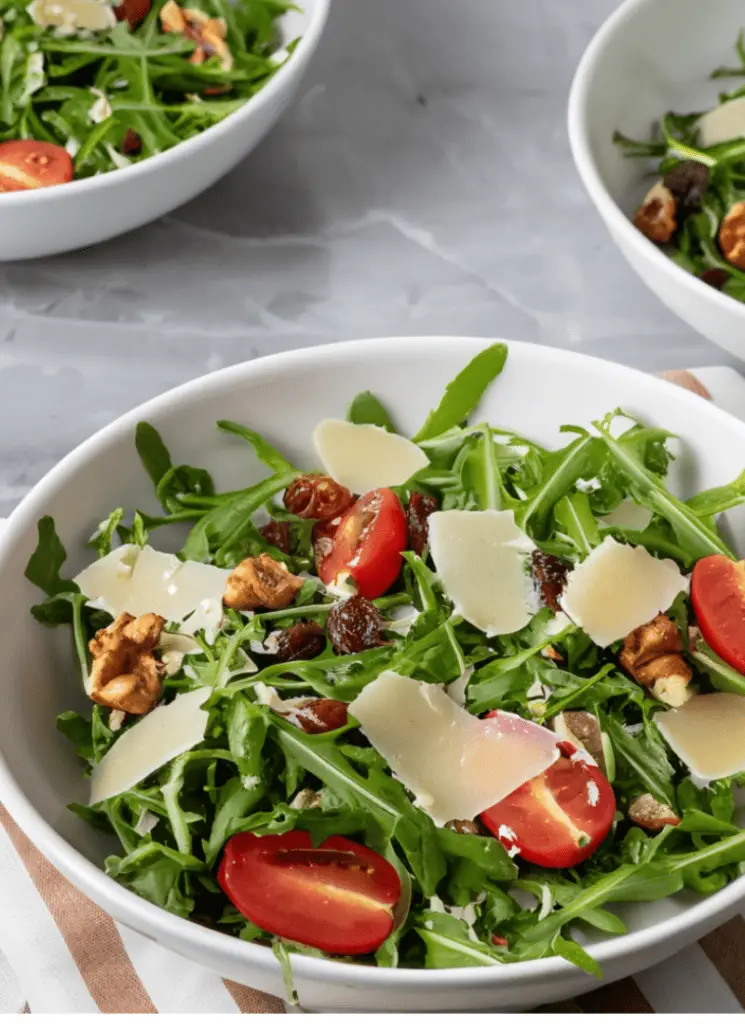 Receta refrescante de ensalada de rúcula