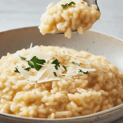 Receta clásica de risotto cremoso