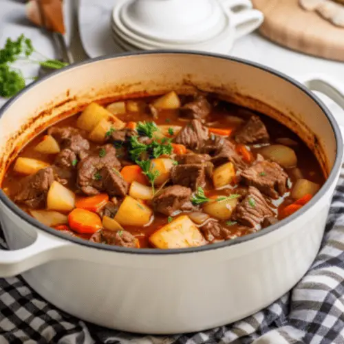 Deliciosa y abundante sopa de verduras y ternera.