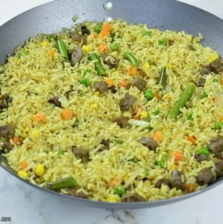 Receta de arroz frito nigeriano