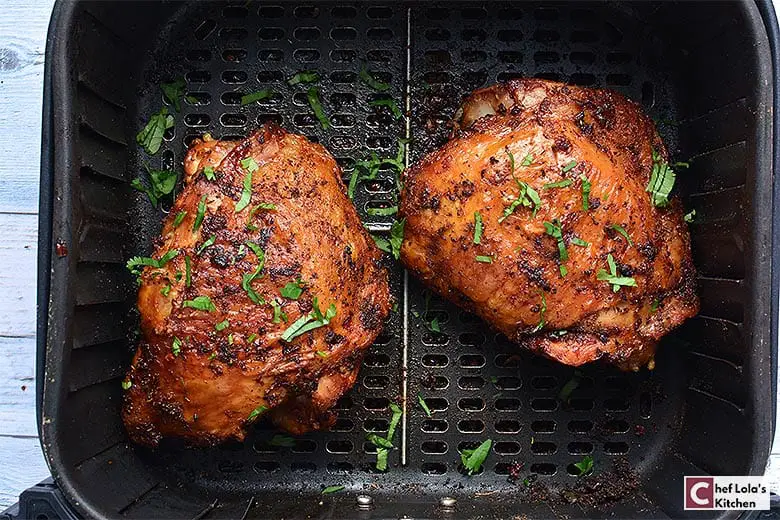 Muslos de pavo de la freidora de aire caliente