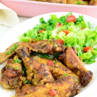 Deliciosas alitas de pavo al horno Deliciosas alitas de pavo al horno