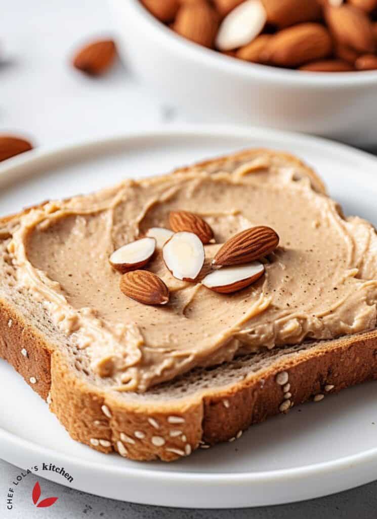Receta cremosa de mantequilla de almendras casera Receta cremosa de mantequilla de almendras casera