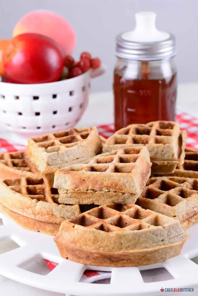 Waffles de avena y plátano