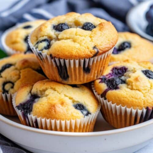 Deliciosos muffins de arándanos y harina de almendras cetogénicos