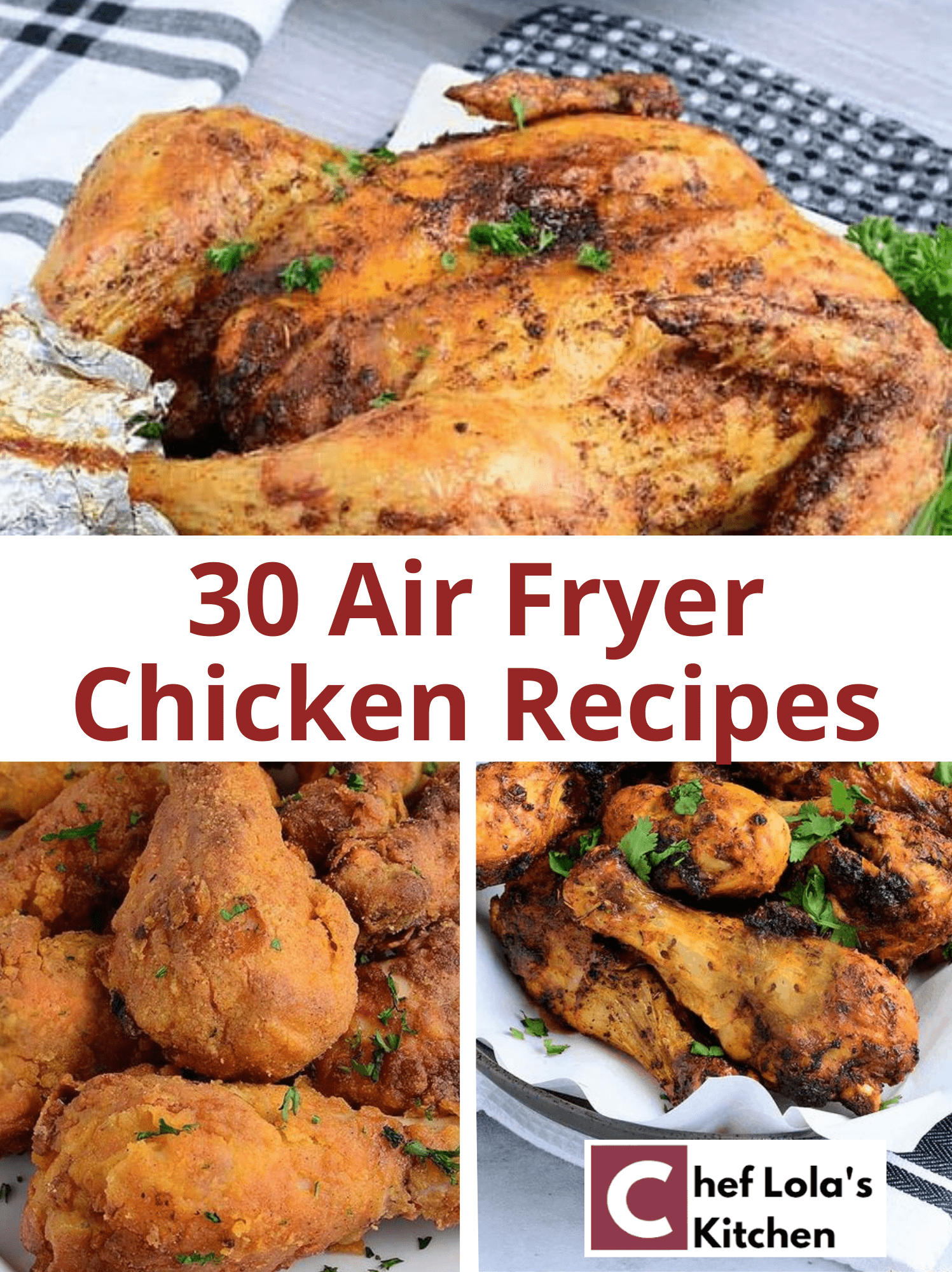 30 recetas de cena de pollo Air Fryer