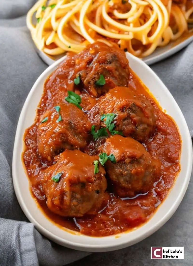 Salsa africana para espaguetis con albóndigas Salsa africana para espaguetis con albóndigas