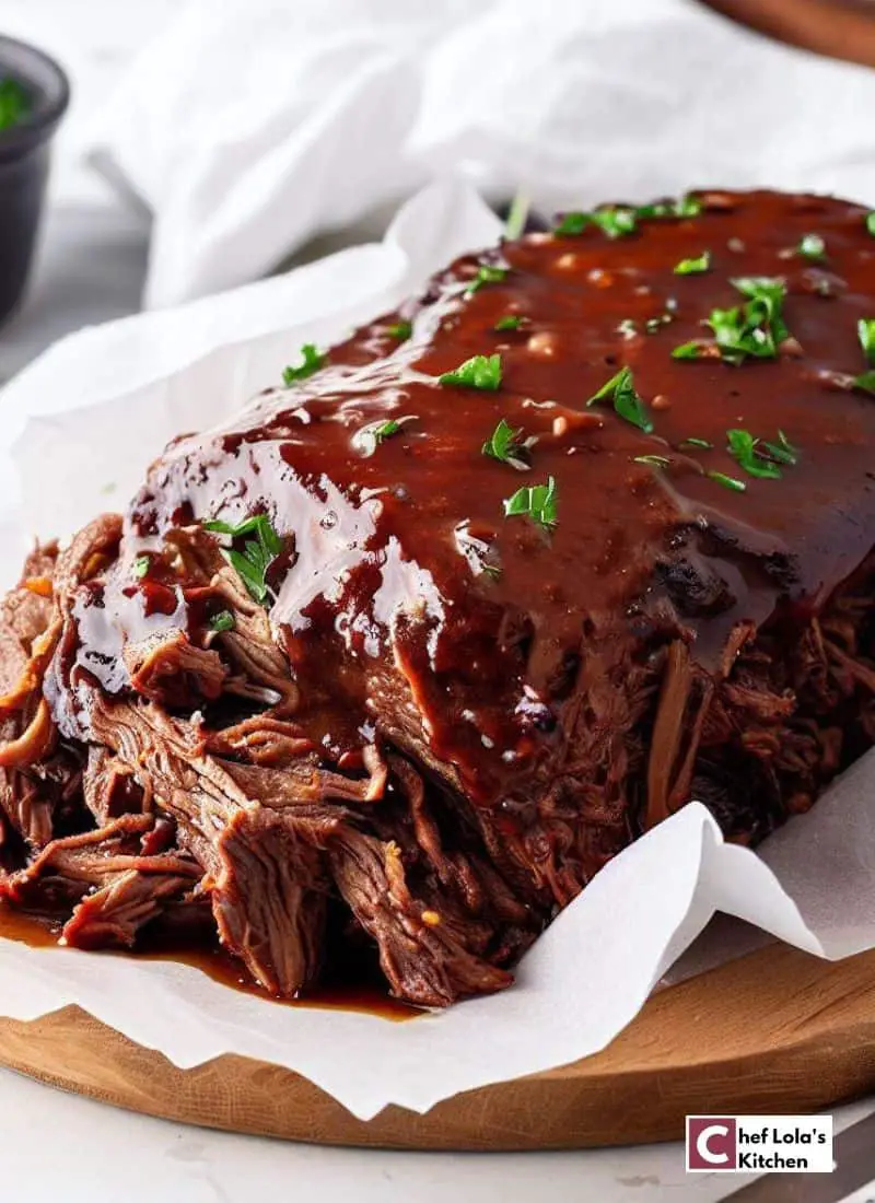 Receta de pechuga de res en olla de cocción lenta con salsa BBQ Receta de pechuga de res en olla de cocción lenta con salsa BBQ