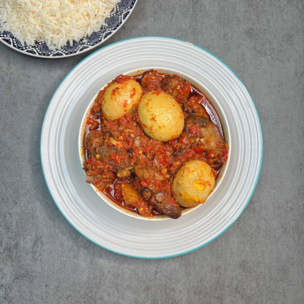 Cómo hacer la REAL Ofada nigeriana (estofado de pimiento rojo).