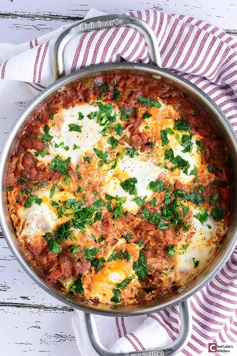 Receta saludable de Shakshuka Receta saludable de Shakshuka