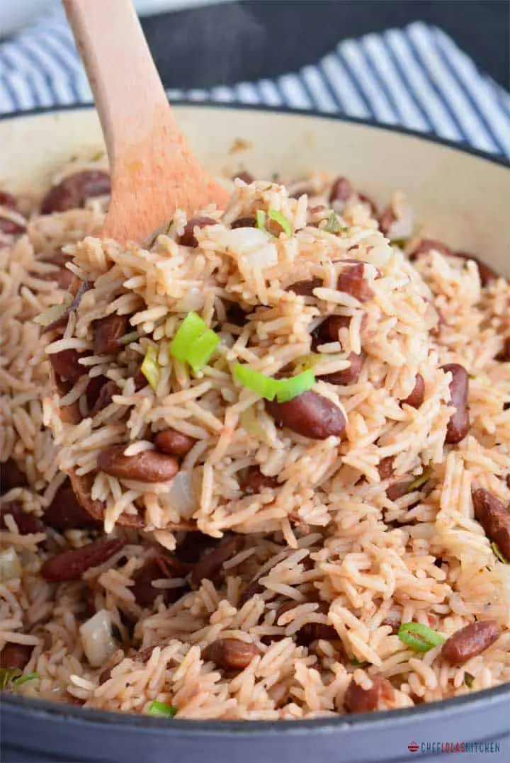 Delicioso arroz y guisantes jamaicanos