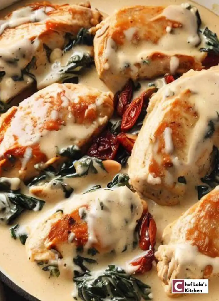 Delicioso pollo toscano cremoso