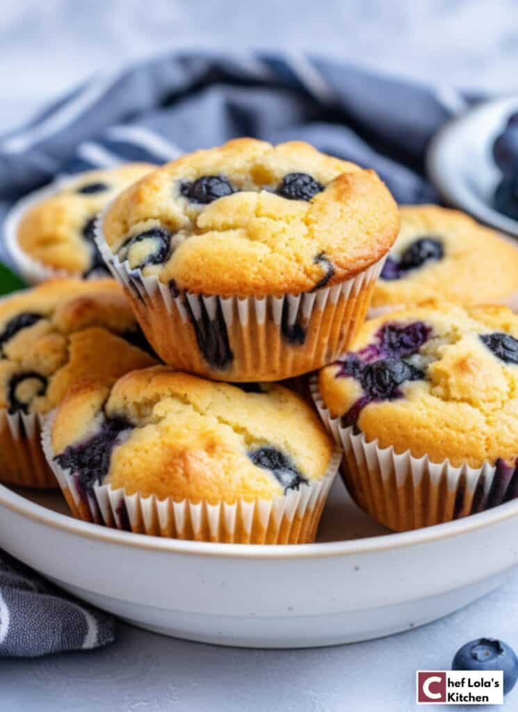 Deliciosos muffins de arándanos y harina de almendras cetogénicos