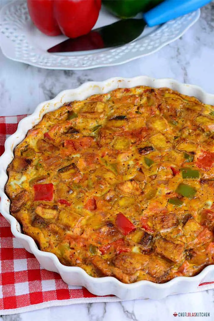 Frittata De Huevo Y Plátano Al Horno