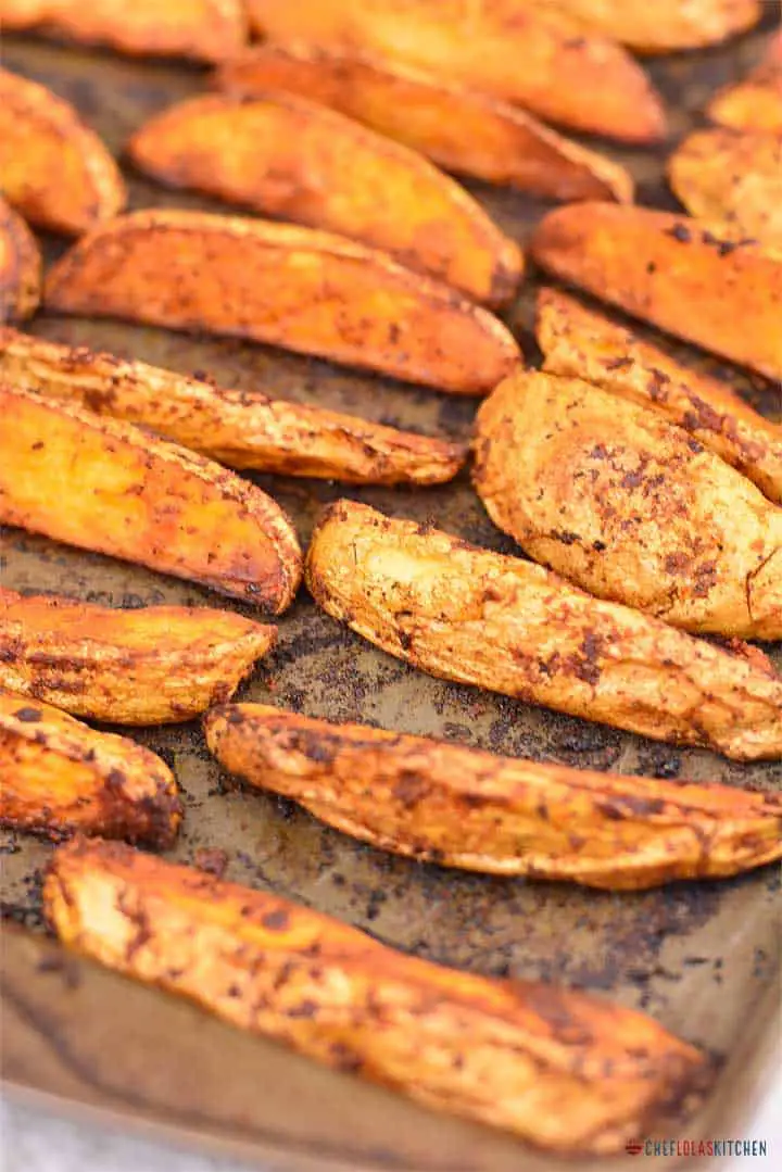 Gajos de patatas crujientes al horno