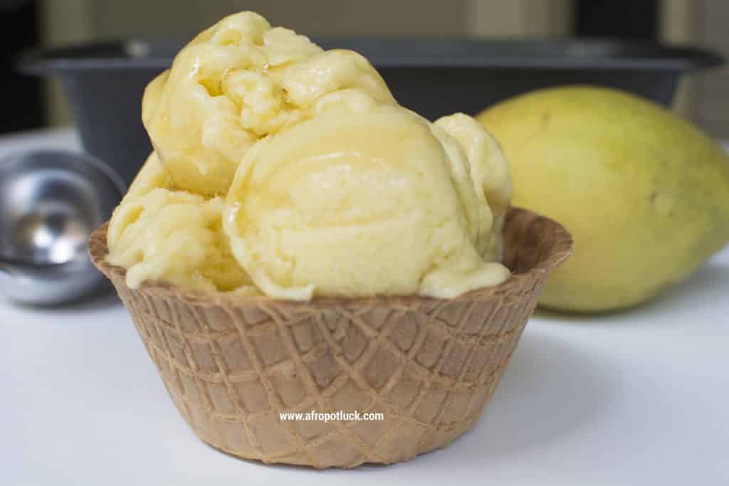 HELADO DE MANGO Y COCO SALUDABLE