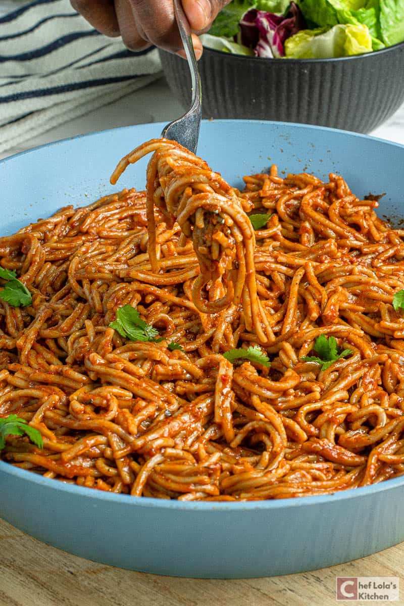 espaguetis jollof