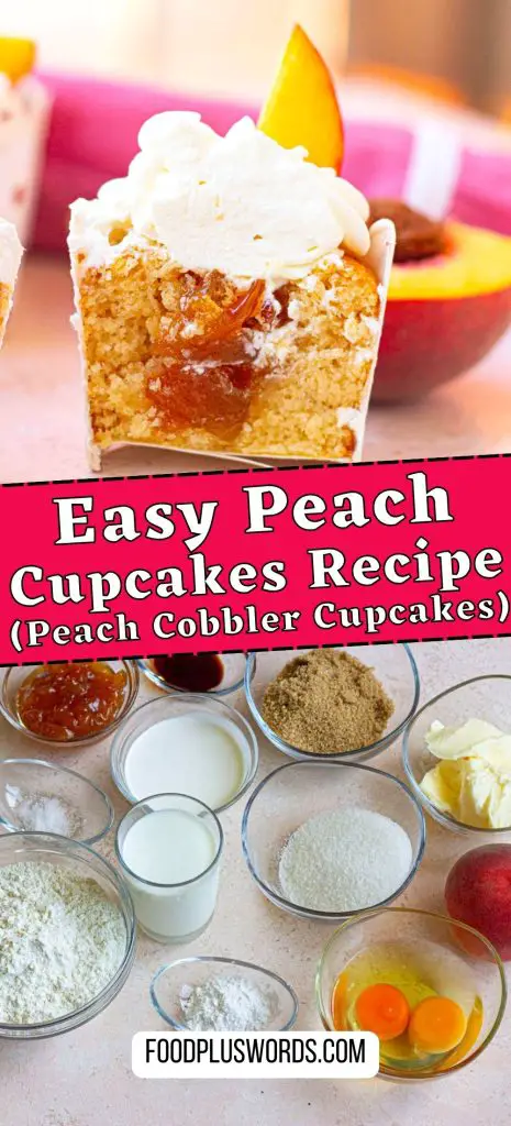 La mejor receta de cupcakes de durazno.