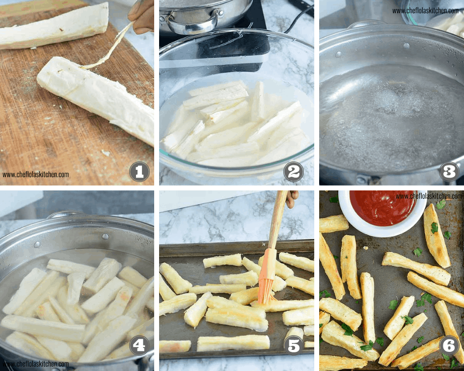 Papas fritas crujientes de yuca – horneadas o fritas