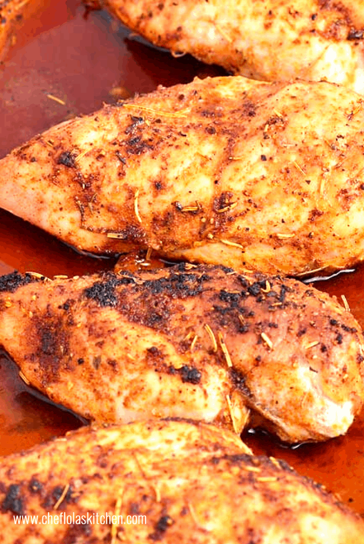 Pechuga de pollo al horno perfectamente jugosa