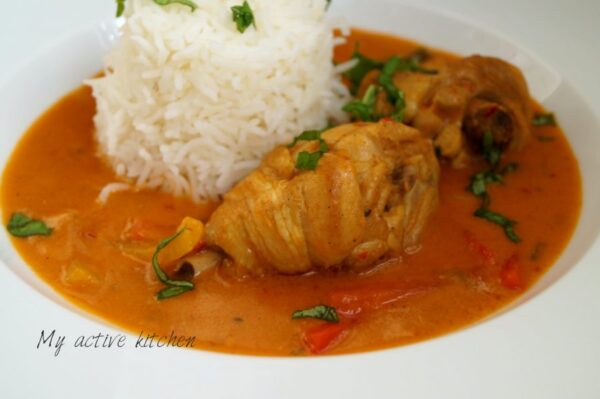 Pollo al curry con coco fácil