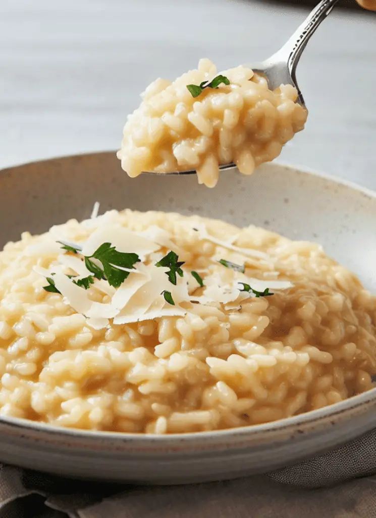 Receta clásica de risotto cremoso