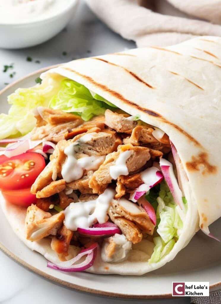Receta de Shawarma de pollo del Medio Oriente