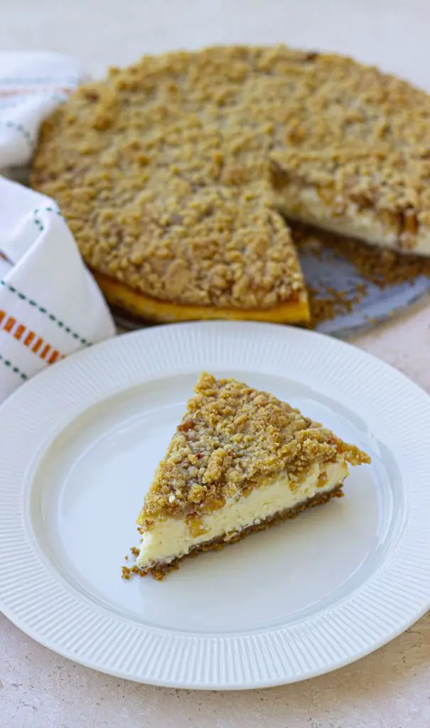 Receta de tarta de queso con crumble de manzana