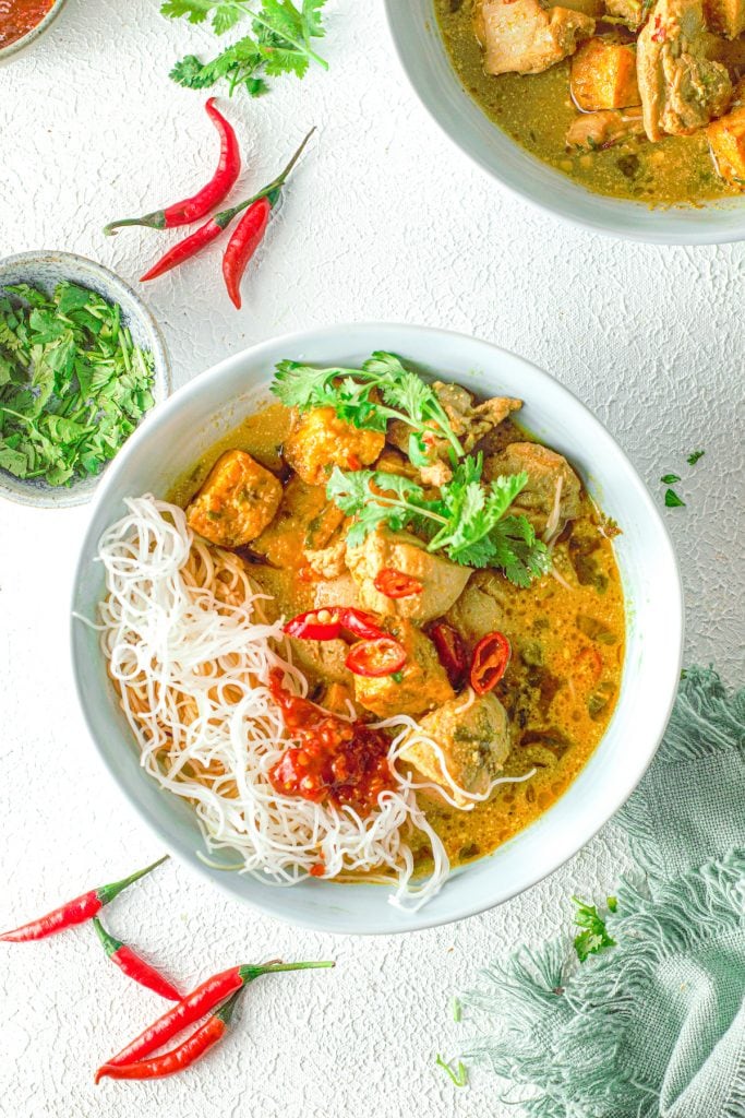 Receta fácil de pollo al curry Laksa: curry malayo de 30 minutos
