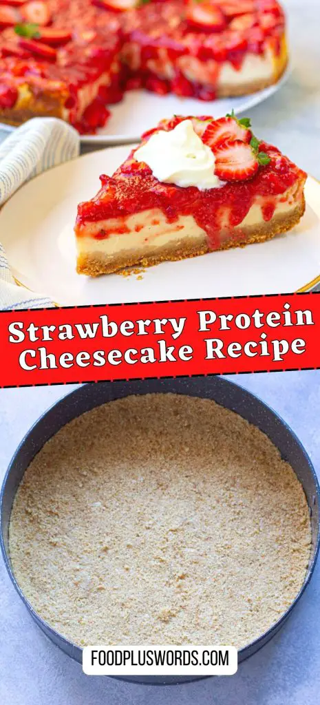 Receta fácil de tarta de queso con fresas y proteínas Receta fácil de tarta de queso con fresas y proteínas