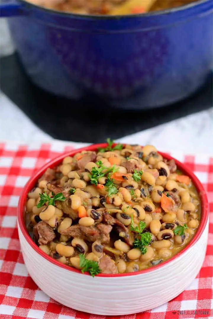 Receta sureña de guisantes de ojo negro