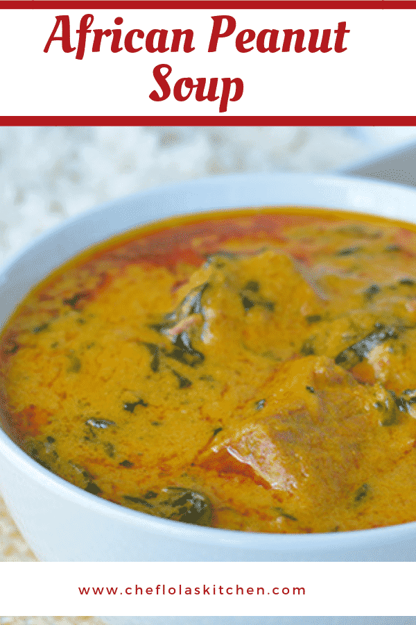 Sopa de maní de África occidental (Maafe) – estilo nigeriano