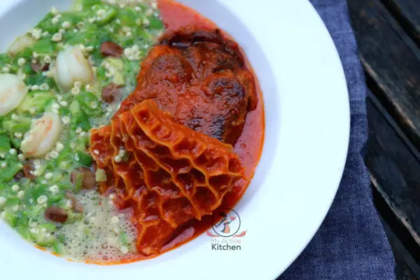 Sopa sencilla de okra