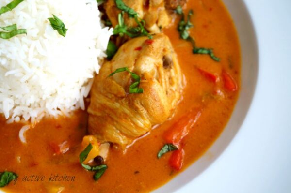 Pollo al curry con coco fácil