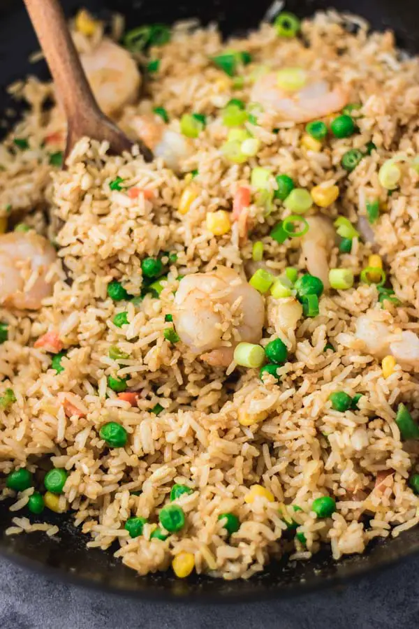 Arroz Frito Fácil Con Camarones