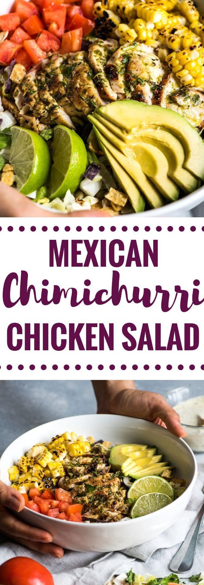 Ensalada De Pollo Chimichurri Con Aguacate